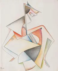 Thomas Ring, Ohne Titel, 1927, Oil crayon
