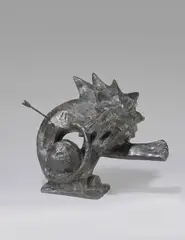 Fritz Behn, Getroffener Löwe, Wohl um 1930, Bronze