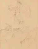 Deutsche Dichtung und deutsche Wirklichkeit by George Grosz, Um 1925, Pencil drawing, sold Dec 2014