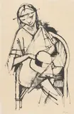Karl Hofer, Putzmacherin II, 1922, Lithograph