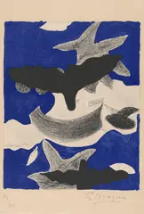 Oiseaux by Georges Braque, 1955, Lithograph in colours, sold Dec 2014
