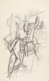 Conrad Felixmüller, Paar, Um 1918, Pencil drawing