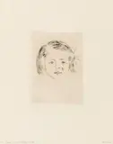 Edvard Munch, Kinderkopf: Herbert Esches Tochter, 1905, Drypoint