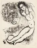 Marc Chagall, Die Nackten von Vence, 1962, Lithograph