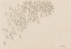 Alfred Lörcher, Laufende Gruppe. Stehende. Sitzende, Um 1955, Drawing