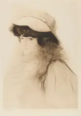 Edgar Chahine, Bianca Moreno, 1907, Drypoint