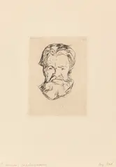 Männerkopf by Edvard Munch, 1906, Etching, sold Dec 2014