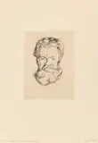Edvard Munch, Männerkopf, 1906, Etching