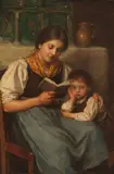 Franz Defregger, Beim Vorlesen