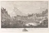 Bernardo Bellotto gen. Canaletto, Der Altmarkt in Dresden (Vue de la Grande Place du vieux Marché, du cote de la Rue du Chateau Royal), 1752, Etching