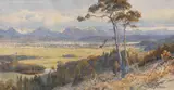 Edward Theodore Compton, Blick auf Klagenfurt vor den Bergzügen der Karawanken
