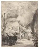 Der Tod der Maria by Rembrandt Harmensz van Rijn, 1639, Etching, sold Nov 2014
