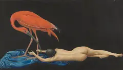 Richard Müller, Der rote Ibis, 1916, Gouache