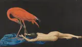 Richard Müller, Der rote Ibis, 1916, Gouache