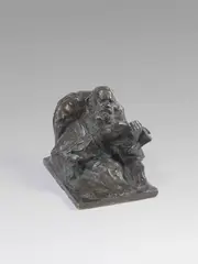 Ilja Jakovlevic Ginzburg, Tolstoi, lesend, 1908, Bronze