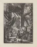 Giovanni Battista Piranesi, Blatt VIII der sechzehnteiligen Folge der "Carceri d'Invenzione" (The Staircase with Trophies)