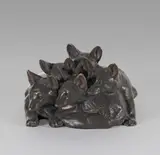 Willy Zügel, Junge Füchse, Bronze