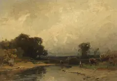 Ludwig Willroider, Oberbayrische Landschaft, Ca. 1870-90, Oil on canvas