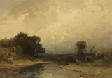 Ludwig Willroider, Oberbayrische Landschaft, Ca. 1870-90, Oil on canvas