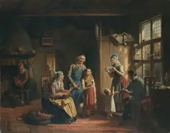 Julius Weyde, Der Brief, 1855, Oil on canvas