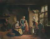 Julius Weyde, Der Brief, 1855, Oil on canvas