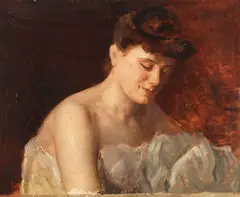 Charles Josuah Chaplin, Frauenporträt (Studie), Um 1880, Oil on panel