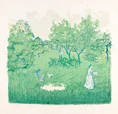 Le Verger by Pierre Bonnard, 1899, Lithograph in colors, sold Nov 2014