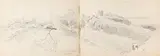 Carl Schweich, 3 Skizzenbücher mit Landschafts- und Porträtstudien, 1850, Pencil drawing