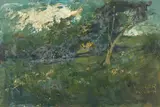 Anton Müller-Wischin, Im Grünen, Oil on cardboard