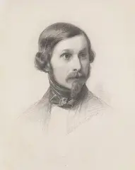 Hermann Winterhalter, Porträt eines jungen Herren, Ca. 1870, Pencil drawing