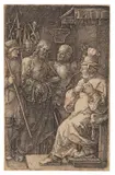 Christus vor Kaiphas by Albrecht Durer, 1512, Engraving, sold Nov 2014