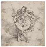 Paolo Farinati, Venus und Amor, 1566, Etching
