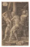 Albrecht Durer, Die Geißelung, 1512, Engraving