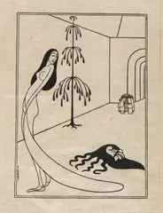 Thomas Theodor Heine, Judith mit dem Haupt des Holofernes, Um 1908, Woodcut