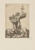Giovanni Jacopo Caraglio, Merkur trägt Psyche zum Olymp, Ca. 1550, Engraving
