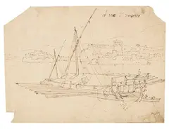 Hendrick van Cleve, Zugeschrieben - El Tore S. Vinsento, Pen and ink drawing