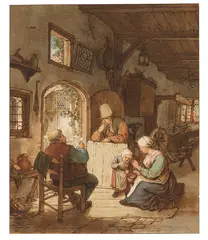Cornelis Ploos van Amstel, Der Zeitungsleser, 1766, Etching