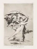 Francisco De Goya, No te escaparás, Um 1797/98, Etching