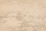 Augustin Hirschvogel, Zugeschrieben - Flußlandschaft, 1547, Pen and ink drawing