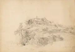 Füssen by Carl Schweich, 1860, Pencil drawing, sold Nov 2014
