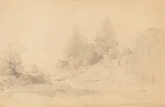 Füssen by Carl Schweich, 1860, Pencil drawing, sold Nov 2014