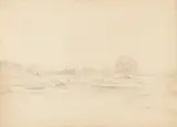 Carl Schweich, Landschaftsstudie, Um 1860, Pencil drawing