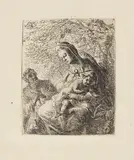 Philipp Hieronymus Brinckmann, Die Ruhe auf der Flucht nach Ägypten, Um 1730, Etching