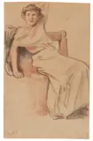 Ludwig von Hofmann, Bildnis einer sitzenden Dame