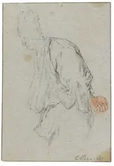 Cornelis Dusart, Zugeschrieben - Studie eines Mannes, Chalk drawing