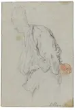Cornelis Dusart, Zugeschrieben - Studie eines Mannes, Chalk drawing