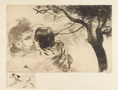 Louis August Mathieu Legrand, Sous les Figuiers (Unter den Feigenbäumen), 1895, Aquatint