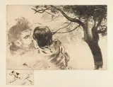 Louis August Mathieu Legrand, Sous les Figuiers (Unter den Feigenbäumen), 1895, Aquatint