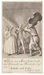 Daniel Nikolaus Chodowiecki, 12 Bll.: Illustrationen zu Schillers Drama "Kabale und Liebe", 1786, Etching