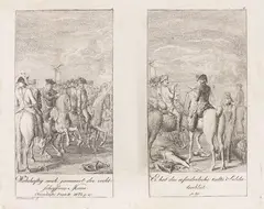 Daniel Nikolaus Chodowiecki, 2 Bll.: "Zu Stein's Charakteristik Friedrich's II. Dritter Theil", Ca. 1798/1800, Etching